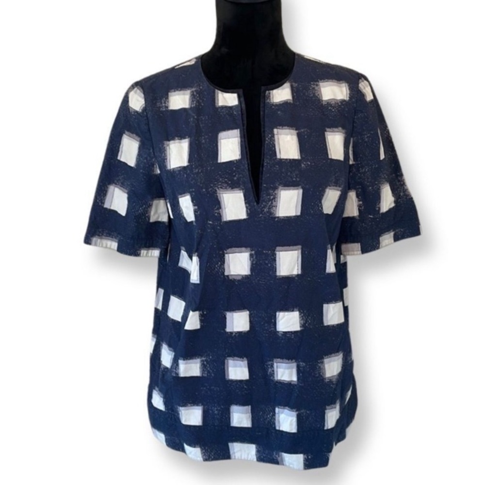 Tory Burch blue cotton blouse